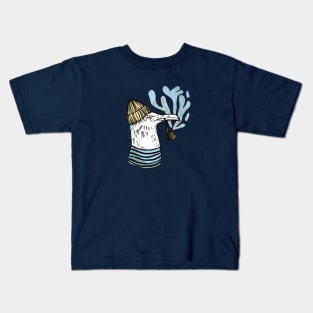 smoking seagull Kids T-Shirt